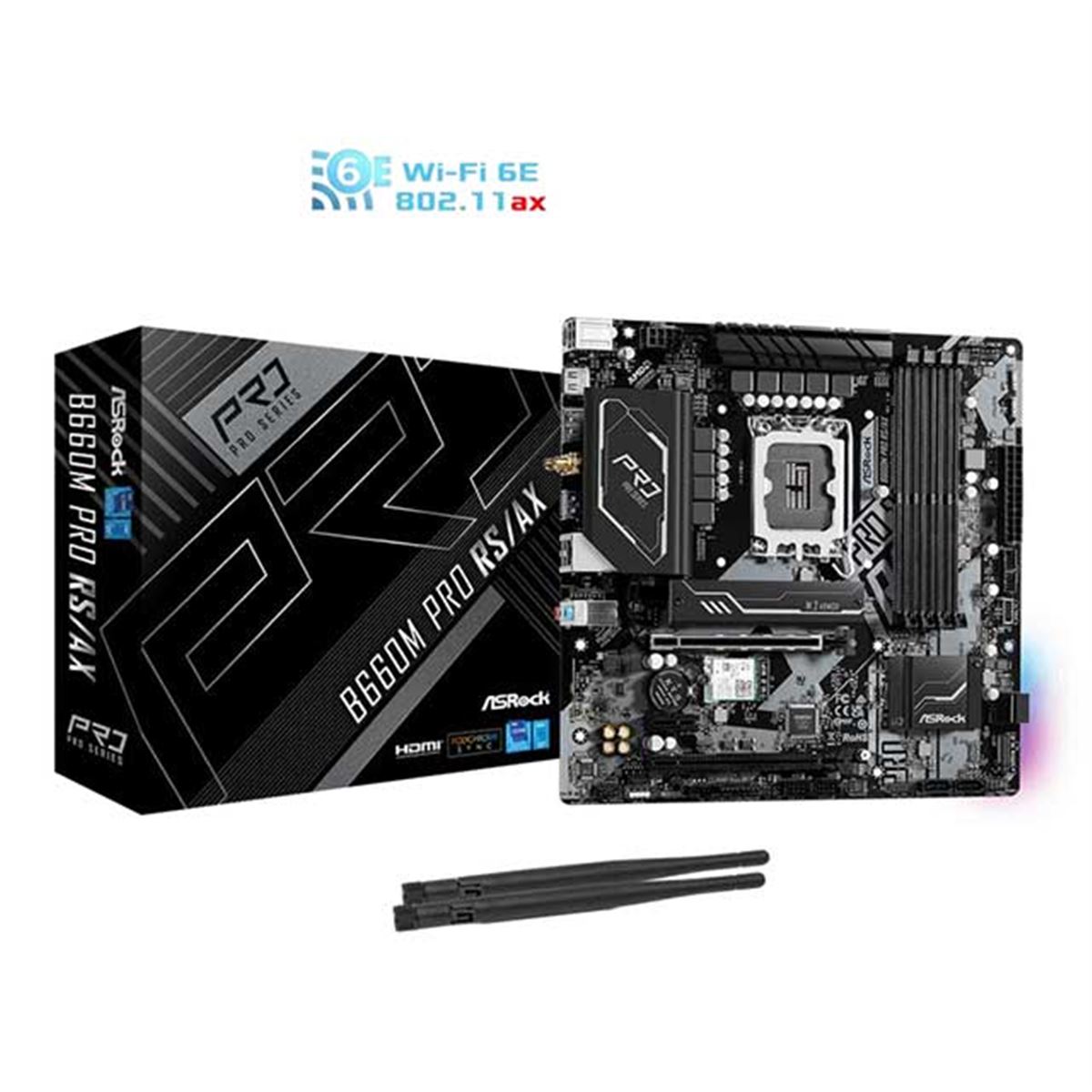 ASRock、Wi-Fi 6Eに対応したMicro ATXマザー「B660M Pro RS/ax