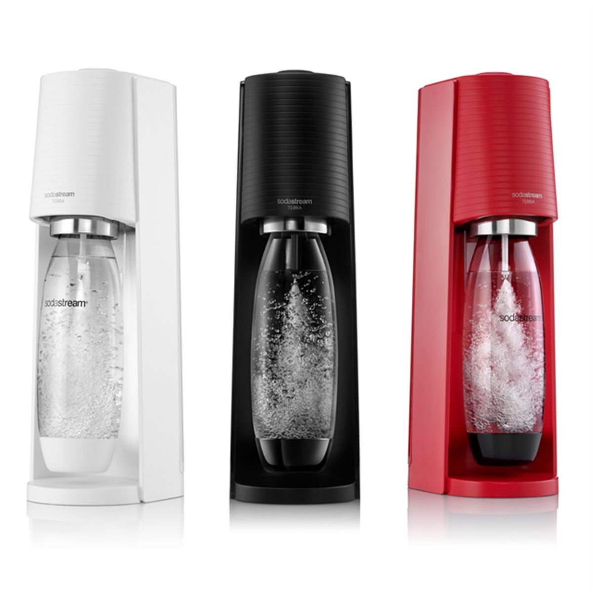 ソーダストリーム、シリンダーを片手でセットできる炭酸メーカー