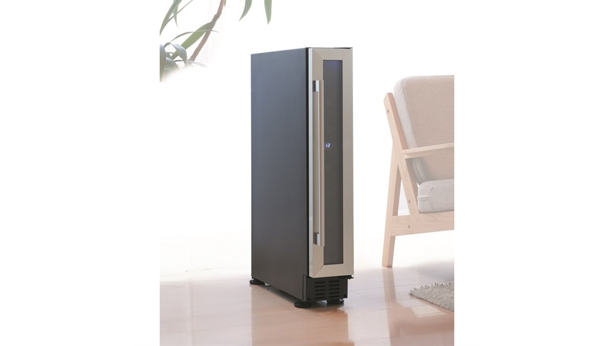 ドメティック、「極限の薄さ」がコンセプトの幅15cmワインセラー