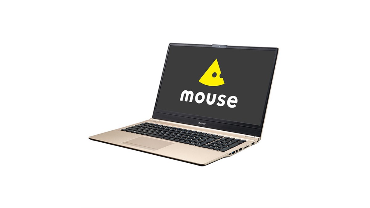 mouse、ナローベゼルデザインと新色ゴールドを採用した15.6型/14型