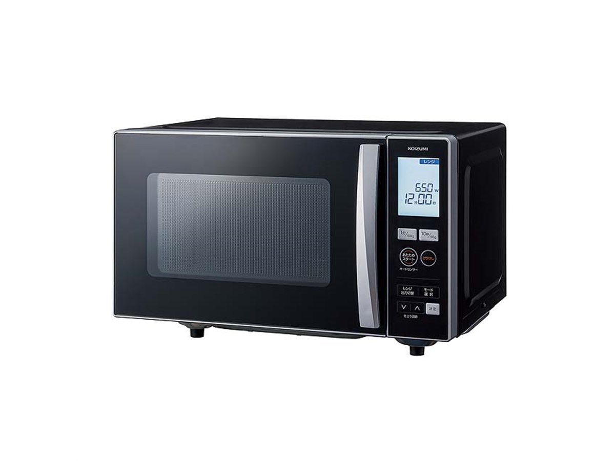 コイズミ、フラット庫内や見やすい液晶画面を採用した電子レンジ「KRD