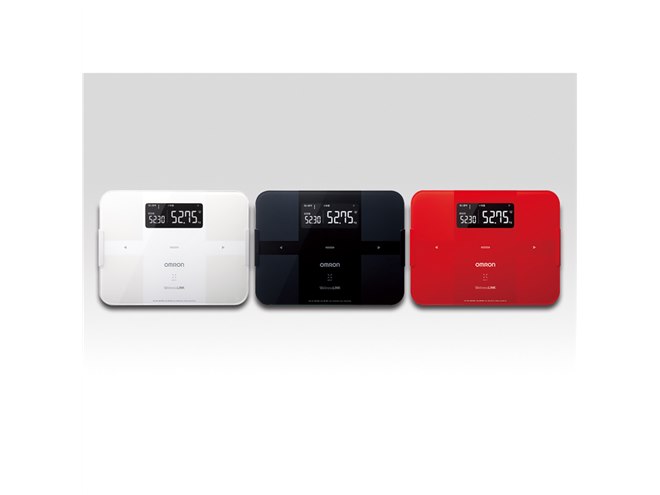 オムロン、Bluetooth/NFCでiPhone/Androidと連携できる体重体組成計