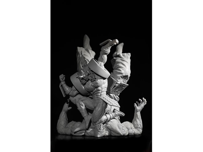 キン肉マン史上初、悪魔将軍の「神威の断頭台」を再現した全高40cmの