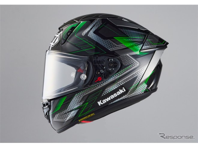 カワサキとSHOEIがコラボ、フルフェイスヘルメット『X-Fifteen』に限定