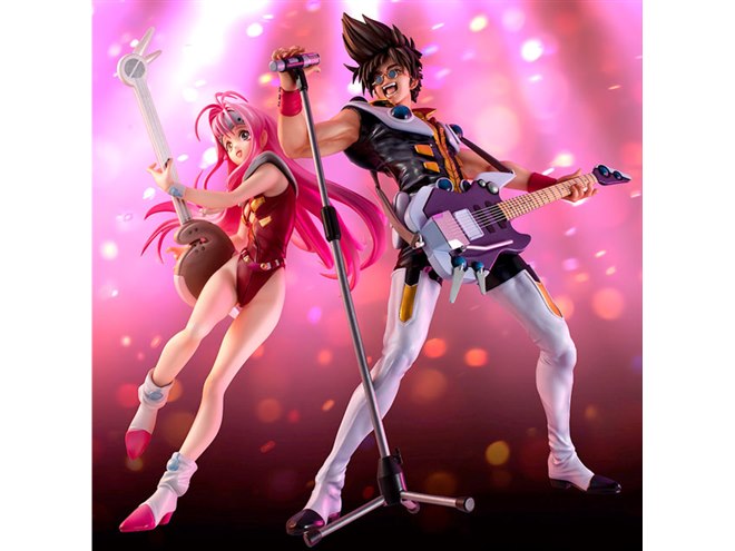 マクロス7」熱気バサラとミレーヌ・ジーナスがそれぞれ完成品