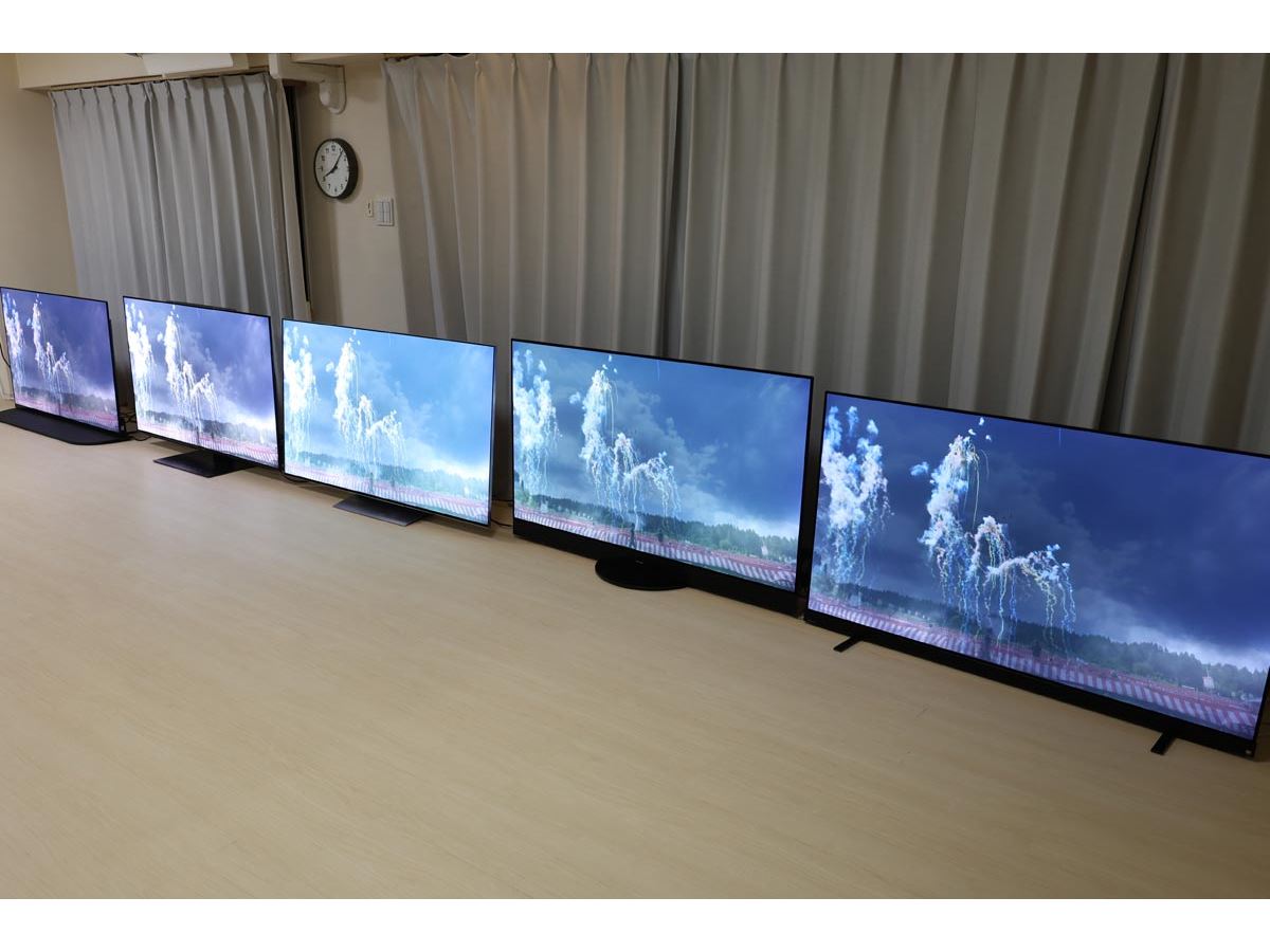 動画】パネルの違いは画質に表れる！ 55V型有機ELテレビ5機種“ガチ