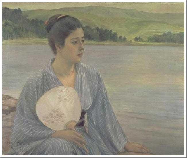 佐伯祐三【ガス灯と広告】 - 手描き 絵画（油絵複製画）販売のアート名画館