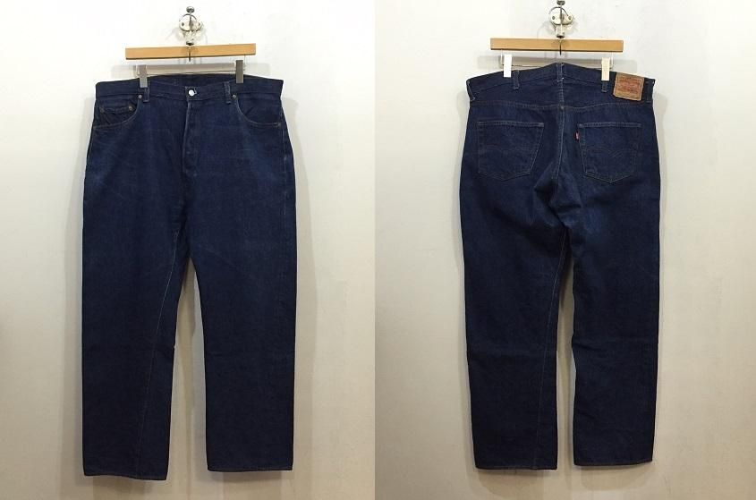 80sリーバイス501 赤耳ジーンズ 濃紺 極上 実寸w40 - 大きいサイズ専門