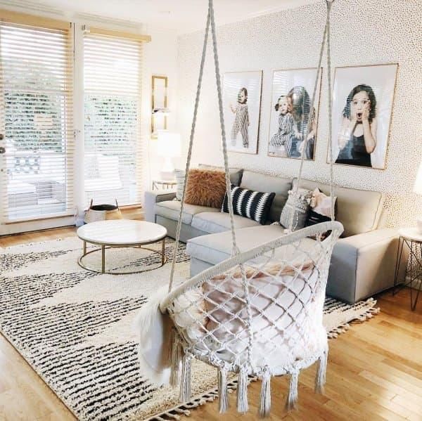 ストライプ ダイヤ柄 モロッカン フリンジ シャギーラグ アイボリー