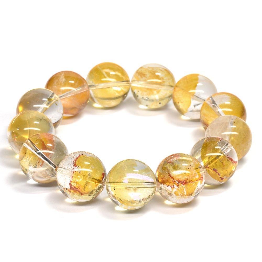 大玉]リモナイト・イン・クォーツ ブレスレット 16mm #PK079