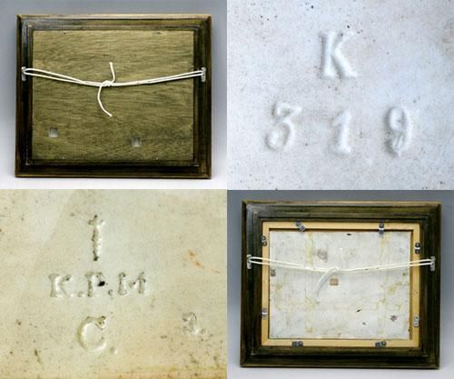 KPMベルリン 陶板画 『海を眺める家族』 - 埼玉のアンティーク販売