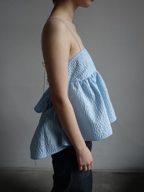 CECILIE BAHNSEN-SELENA TOP/LIGHT BLUE - VISITFOR