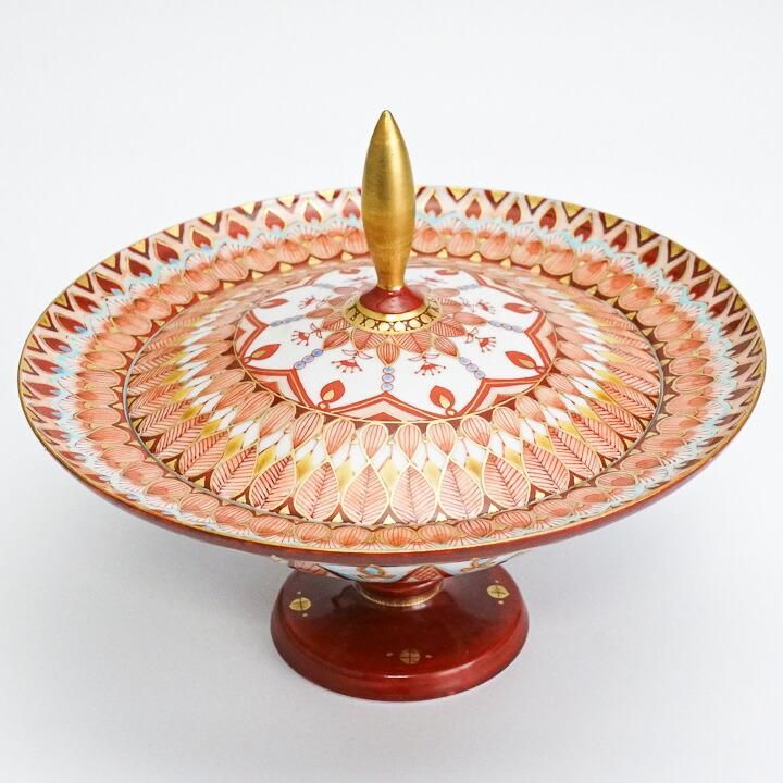 台皿 赤絵金襴花小紋 / 高 聡文 ｜九谷焼の販売専門店 陶らいふ