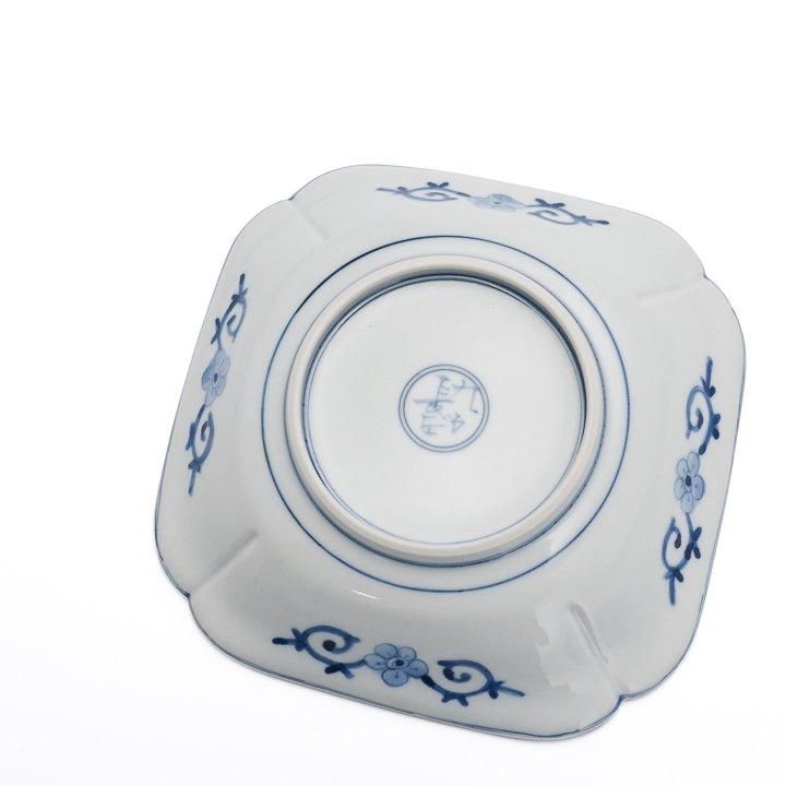 宮内庁御用窯 四方皿揃 染色桃花花鳥文 山本長左 | 九谷焼専門店陶らいふ