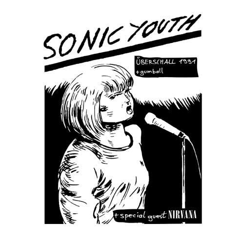 ソニック・ユース / イラスト （WHITE） - ロックTシャツ バンドT