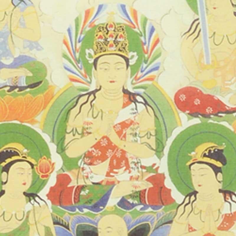 真言宗】 十三仏掛け軸 弘法大師入り (巾広4尺) 初盆 新盆 お盆 お盆の