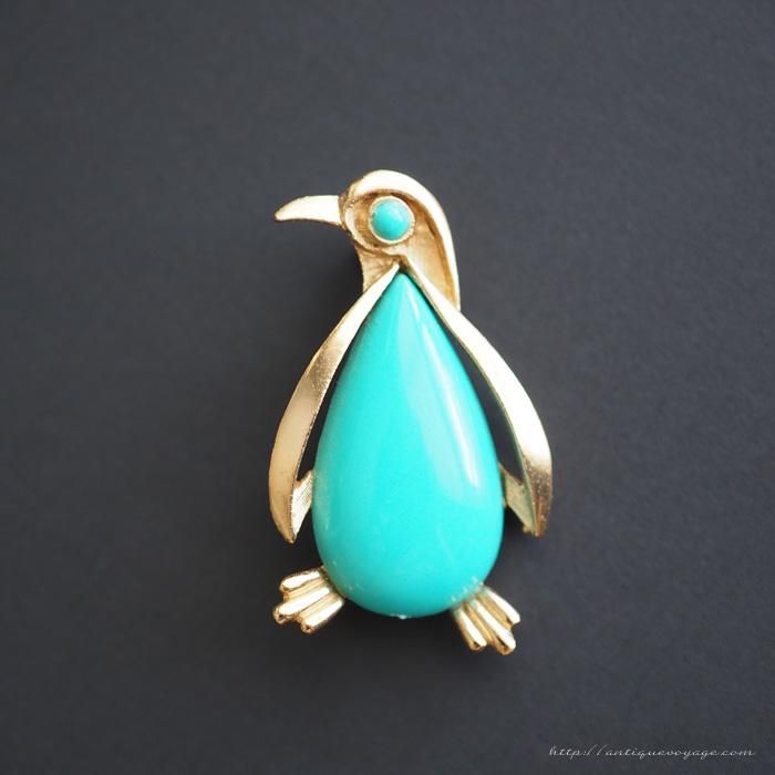 TRIFARI（トリファリ）☆ターコイズブルーのジェリーベリー ペンギンの