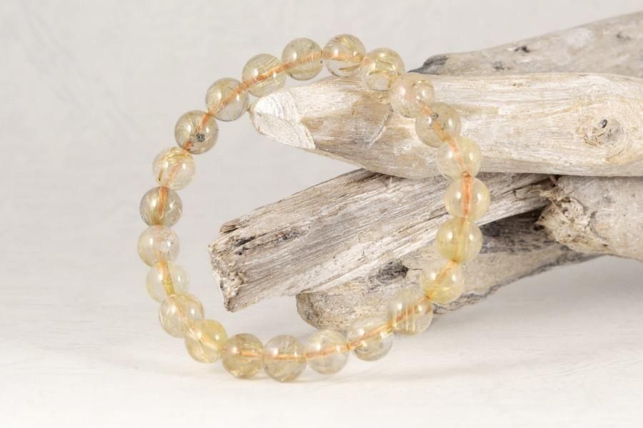 ルチルクォーツ8mm玉 ブレスレット｜天然石 通販キラリ石