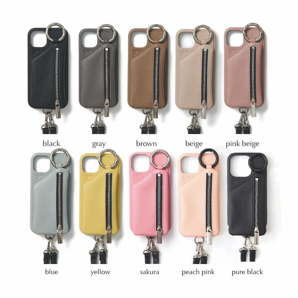 cadenas zipphone case | iPhone14.16e共通対応 / beige - ajew