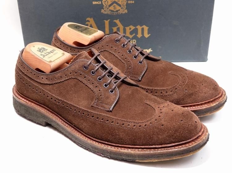 217 / 0503 極上 オールデン ロングウィング ダークブラウン スエード