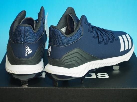 ○adidas アディダス Icon Bounce○野球スパイク 金具メタル○紺