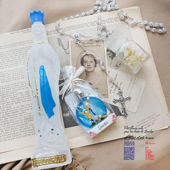 フランス直輸入】フランス ルルドの聖母マリアとベルナデッタの聖水