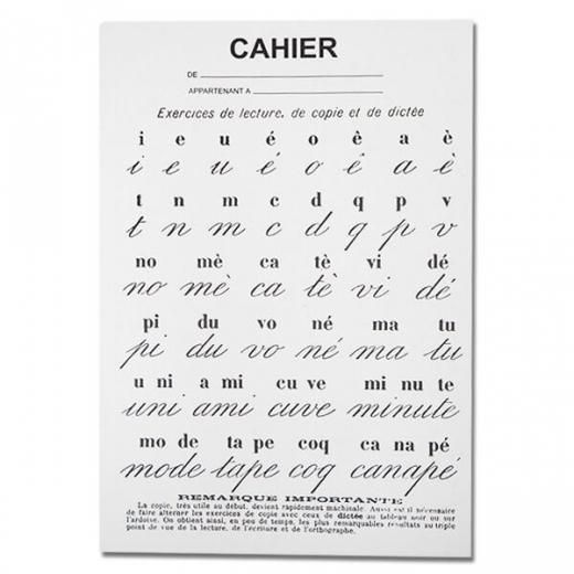 フランス製 アンティークリプロダクト学習ノート 文字 ー フランス雑貨