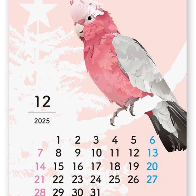 生産終了】「2025年版 / カレンダー / A4壁掛けタイプ / とりアート