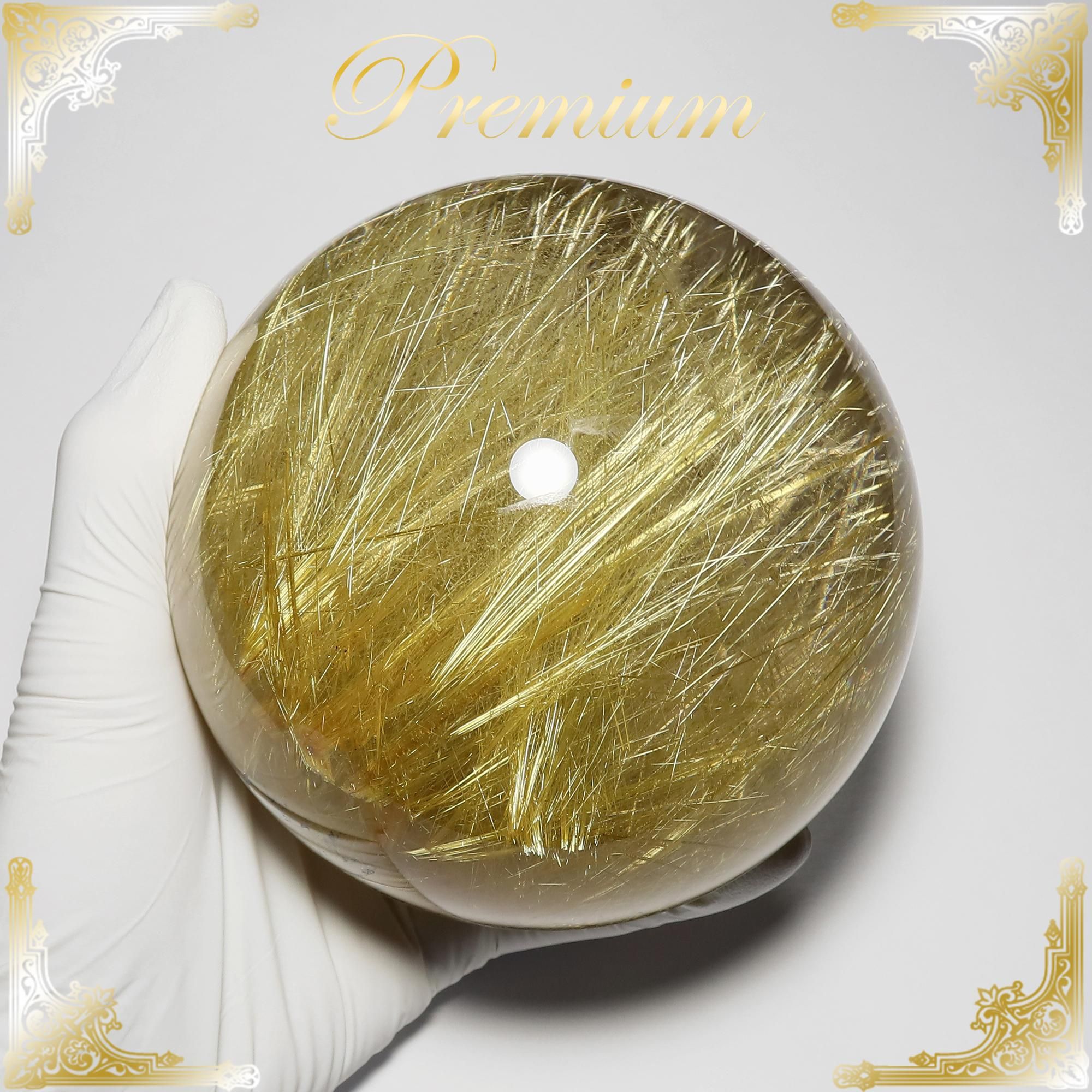 最高峰/歴代最大サイズ】プレミアム タイチンゴールドルチルクォーツ