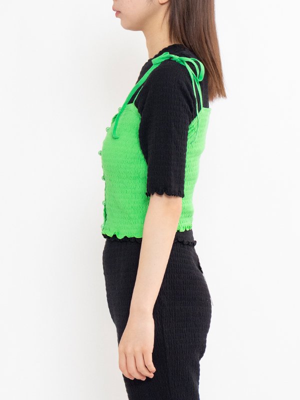 Cotton shirring camisole -コットンシャーリングキャミソール-PHEENY