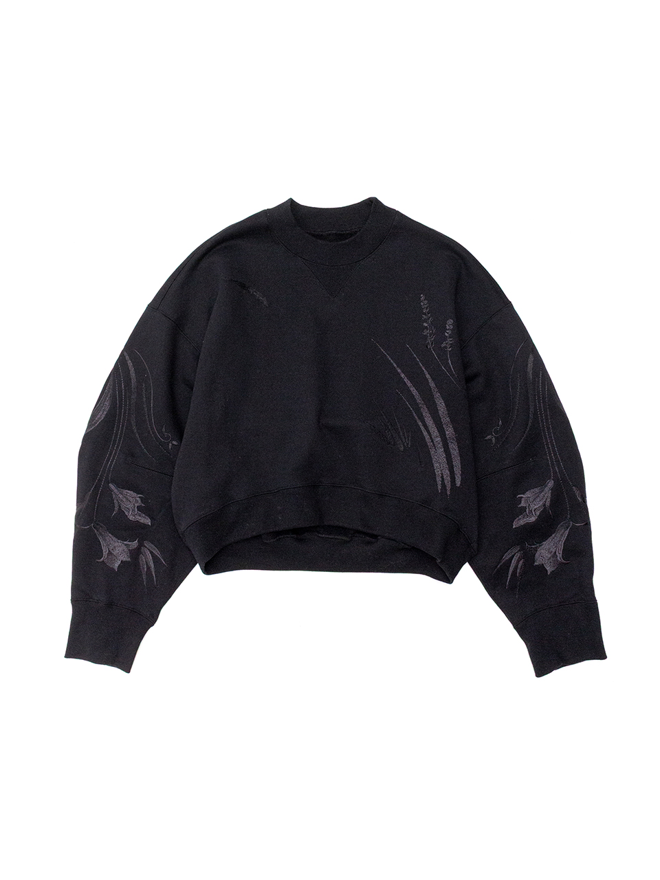 Floral Motif Embroidered Sweatshirts-フローラルモチーフエンブロイ