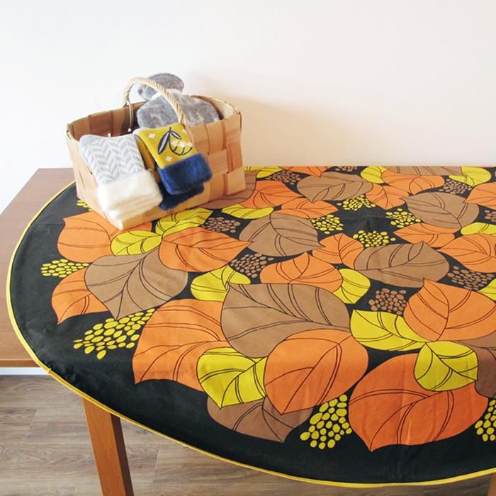 歳末SALE】F北欧ヴィンテージ 伝統織リネンのテーブルクロス（特大