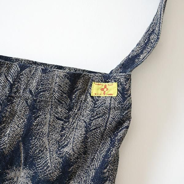 KAPITAL - 12ozフェザーデニム BOOK BAG - BLUE NEON