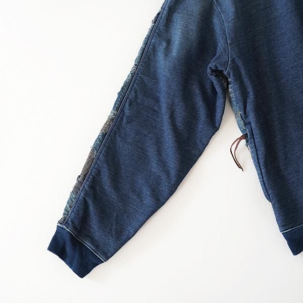 KAPITAL - IDG裏毛×BORO 2TONE BIGスウェット - BLUE NEON