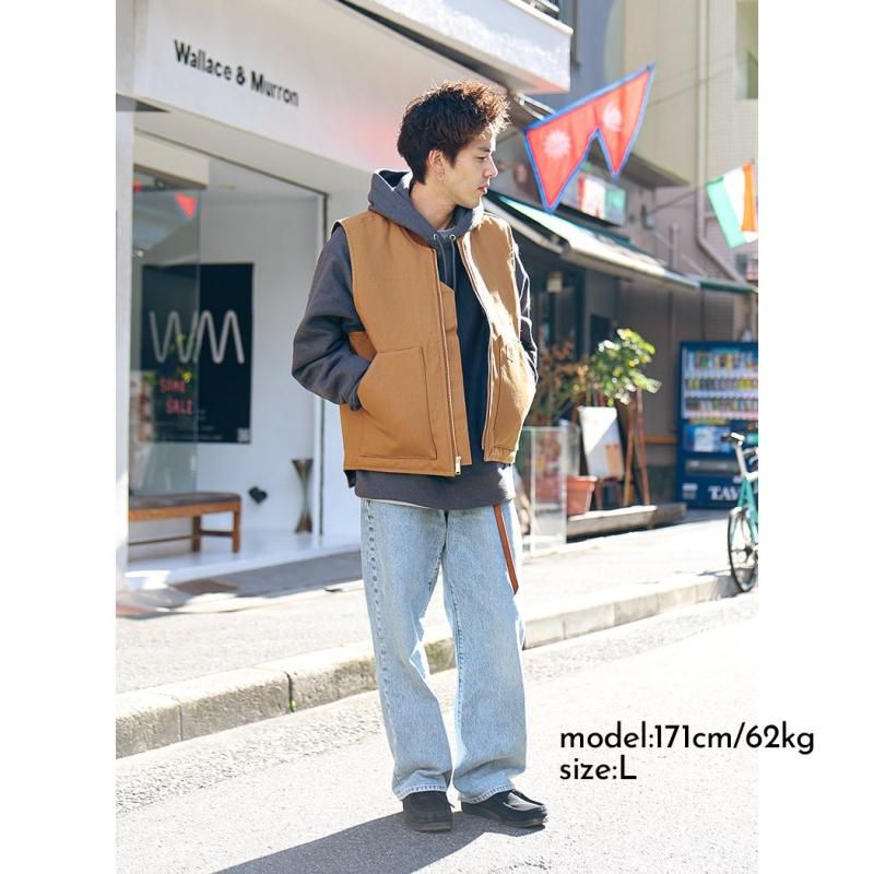 CARHARTT Firm Duck Insulated Rib Collar Vest BROWN BLACK