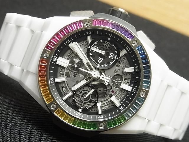 ウブロ ビッグ・バン インテグレーテッド ホワイトセラミック バゲット