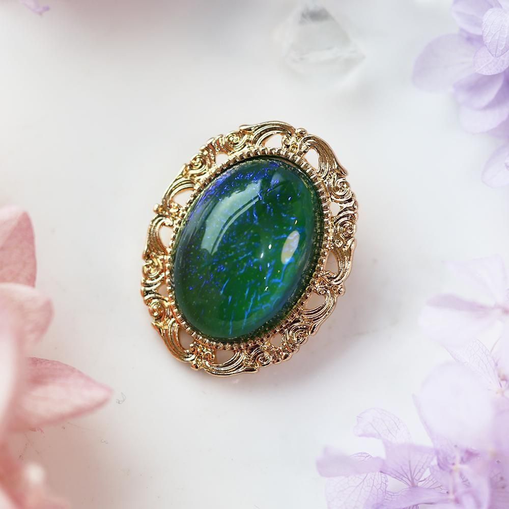 hedgehog brooch - blue - 海福雑貨通販部