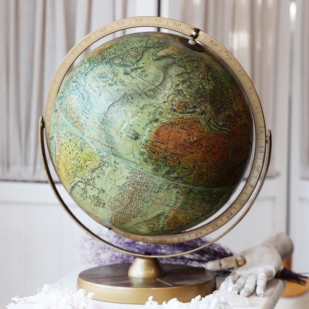 米国製ヴィンテージ地球儀 - 海福雑貨通販部