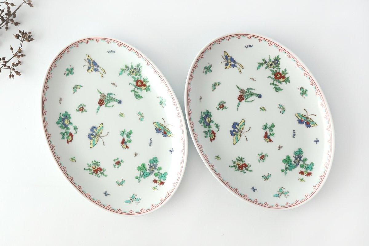 楕円皿｜8寸｜錦蝶絵｜磁器｜波佐見焼｜和食器通販｜うちる｜和食器の