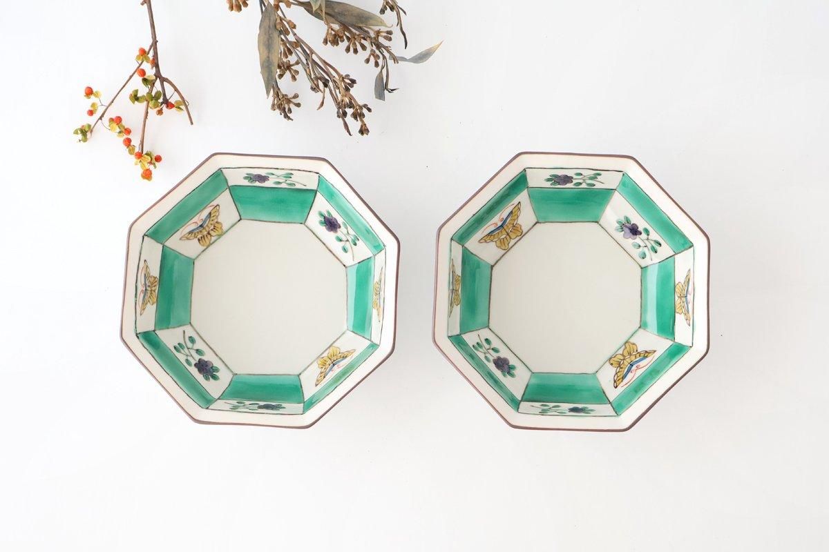 八角五寸鉢｜蝶文様｜磁器｜九谷美陶園｜九谷焼｜和食器通販｜うちる