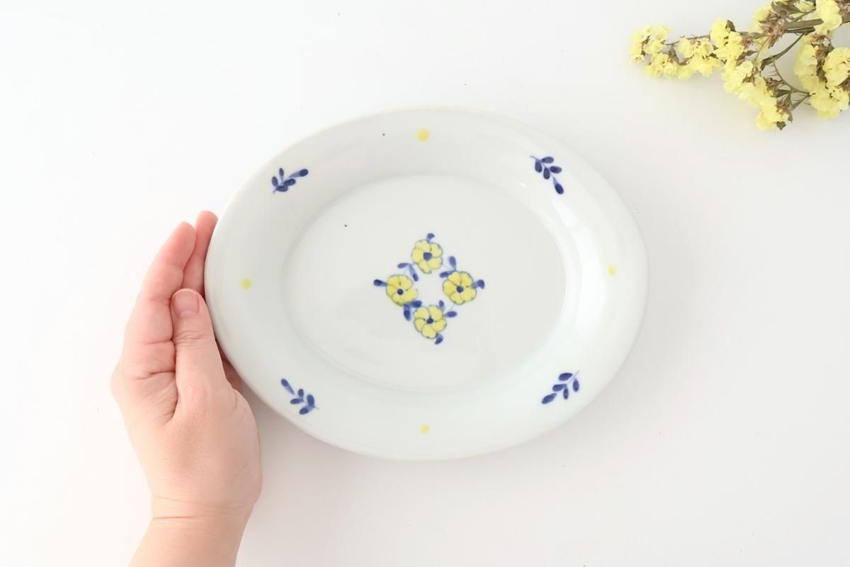 楕円皿｜色絵花冠｜磁器｜高原真由美｜九谷焼｜和食器通販｜うちる｜和