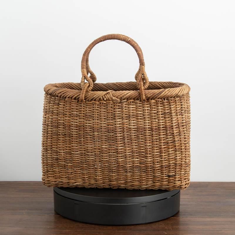 あけび かごバッグ 09 赤棒 小判並編み 中｜国産 夏や冬のコーデに