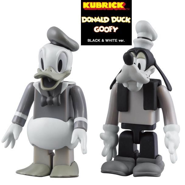 キューブリック ドナルドダックとグーフィー BLACK & WHITE ver.