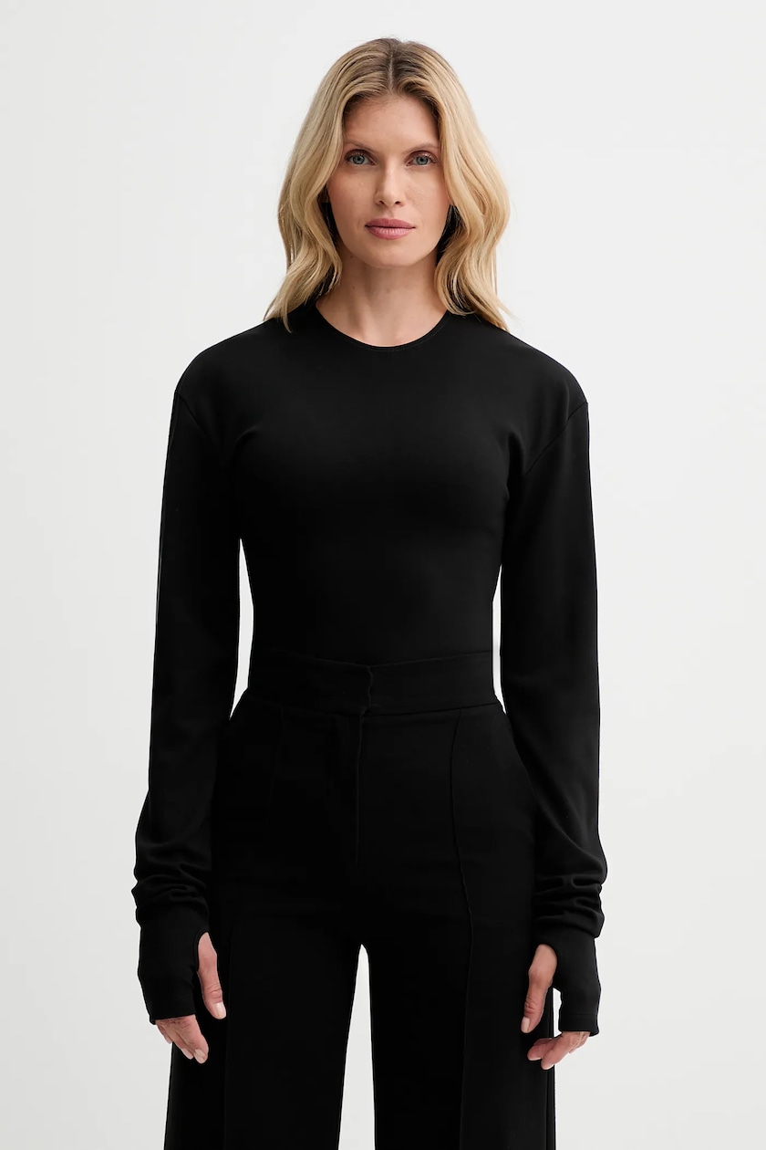 adidas Originals longsleeve shirt Off Shoulder women's black color
