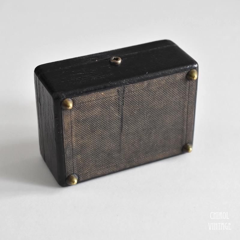 ブラックレザー スモールジュエリーボックス - CHIROL VINTAGE