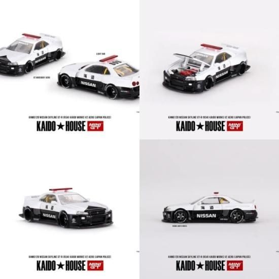 KAIDO☆HOUSE 1/64 NISSAN SKYLINE GT-R V2 AERO JAPAN POLICE