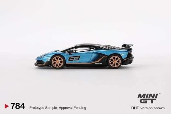 MINI GT 1/64 Lamborghini Aventador SVJ 63 Blu Aegir ランボルギーニ
