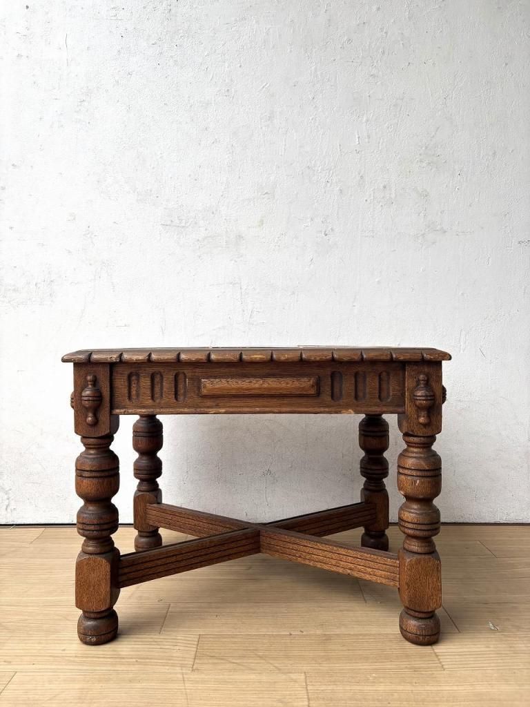 1940-50's メキシコ製 ヴィンテージ タイルトップ ウッド サイド