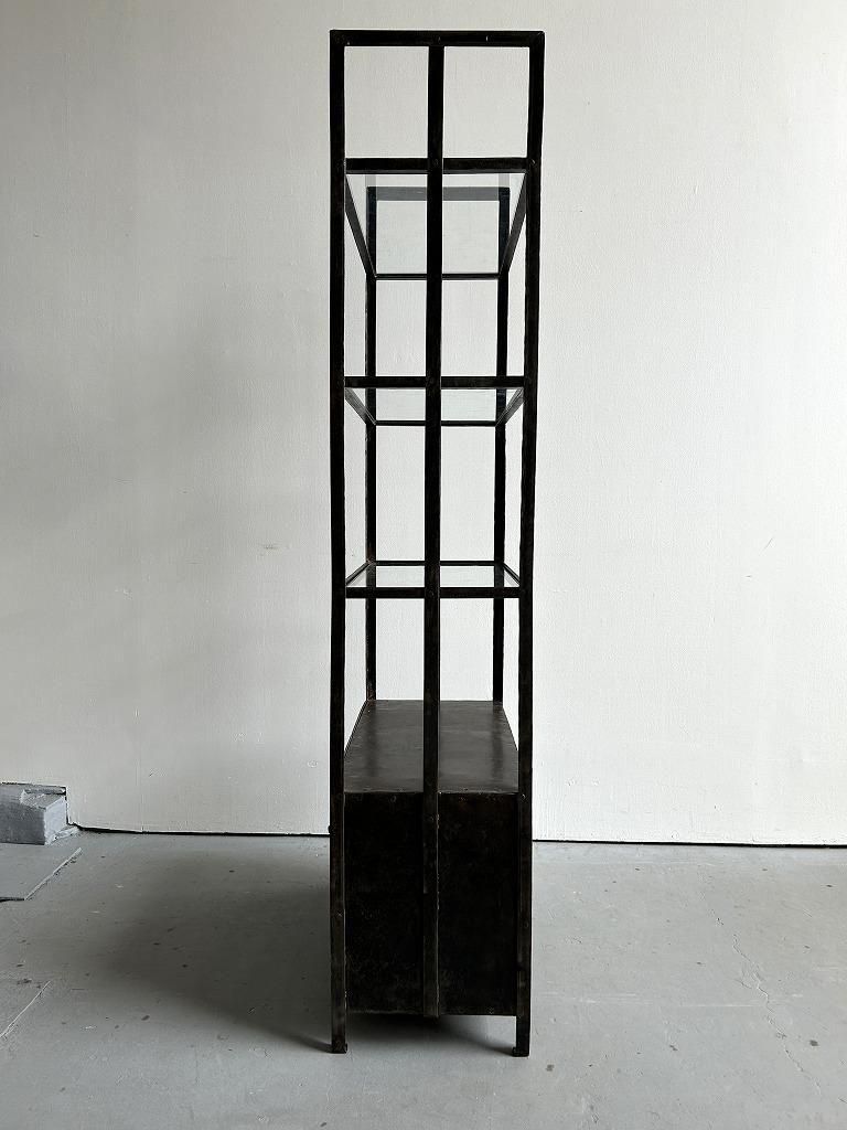 ヴィンテージ インダストリアル ガラスシェルフ - アンティーク