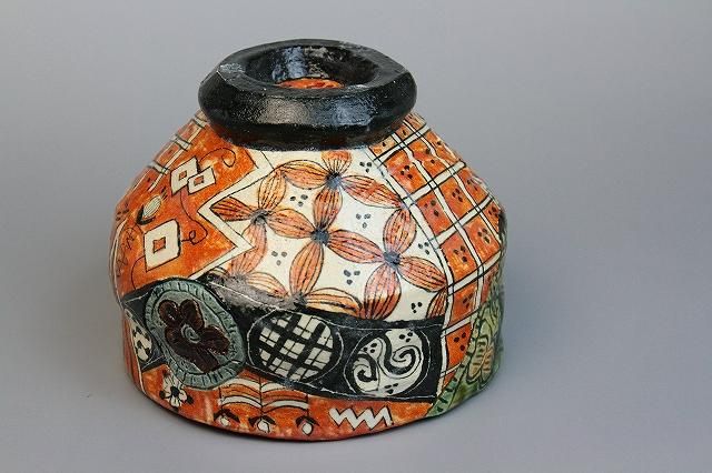 深見文紀 「 藍鉄漫画織部茶盌 」 茶道具 茶碗 - レトロ ＆アート空間